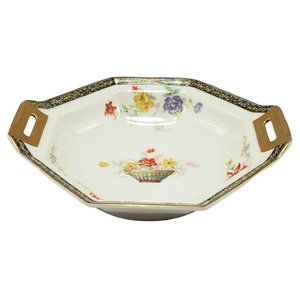 Theodore Haviland Limoges France Ganga Bonbon Handled Bowl Antique Rare
